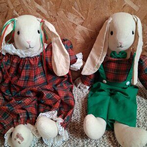 CHRISTMAS BUNNY RABBITS-17" HIGH